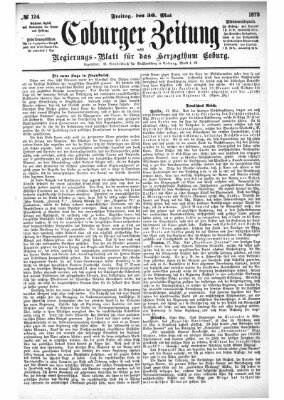 Coburger Zeitung Freitag 30. Mai 1873