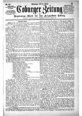 Coburger Zeitung Dienstag 3. Juni 1873