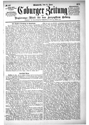 Coburger Zeitung Mittwoch 4. Juni 1873