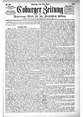 Coburger Zeitung Montag 23. Juni 1873