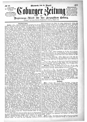 Coburger Zeitung Mittwoch 6. August 1873