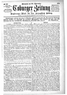 Coburger Zeitung Mittwoch 24. September 1873