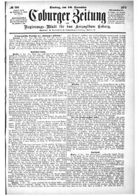 Coburger Zeitung Dienstag 16. Dezember 1873