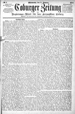 Coburger Zeitung Mittwoch 7. Januar 1874