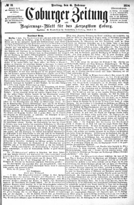 Coburger Zeitung Freitag 6. Februar 1874