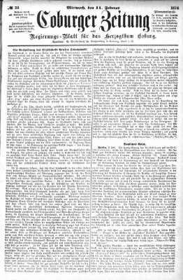 Coburger Zeitung Mittwoch 11. Februar 1874