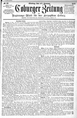 Coburger Zeitung Dienstag 17. Februar 1874