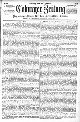 Coburger Zeitung Dienstag 24. Februar 1874