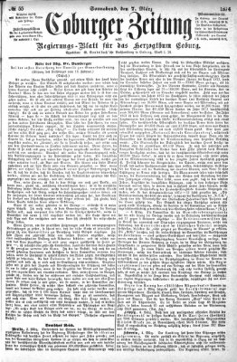 Coburger Zeitung Samstag 7. März 1874