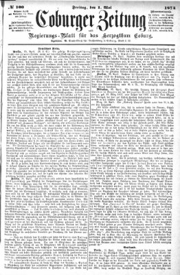 Coburger Zeitung Freitag 1. Mai 1874