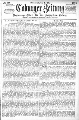 Coburger Zeitung Samstag 9. Mai 1874