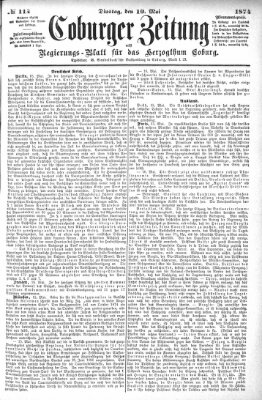 Coburger Zeitung Dienstag 19. Mai 1874