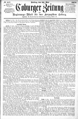 Coburger Zeitung Freitag 22. Mai 1874