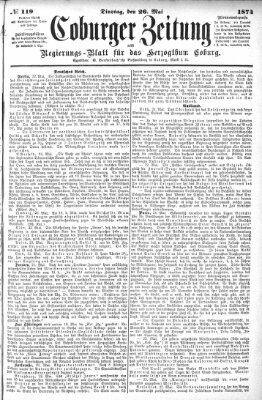 Coburger Zeitung Dienstag 26. Mai 1874