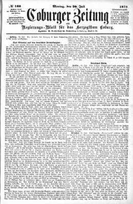 Coburger Zeitung Montag 20. Juli 1874