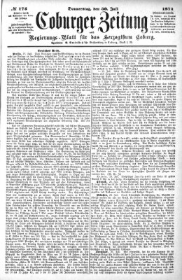 Coburger Zeitung Donnerstag 30. Juli 1874