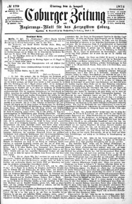 Coburger Zeitung Dienstag 4. August 1874