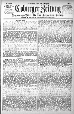 Coburger Zeitung Mittwoch 26. August 1874