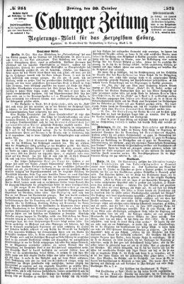 Coburger Zeitung Freitag 30. Oktober 1874