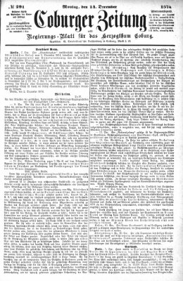 Coburger Zeitung Montag 14. Dezember 1874