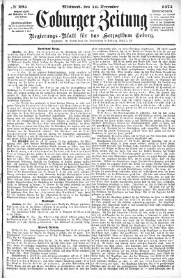 Coburger Zeitung Mittwoch 16. Dezember 1874