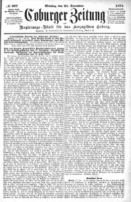 Coburger Zeitung Montag 21. Dezember 1874