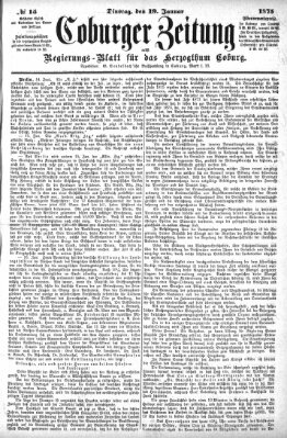 Coburger Zeitung Dienstag 19. Januar 1875