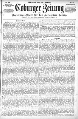 Coburger Zeitung Mittwoch 20. Januar 1875