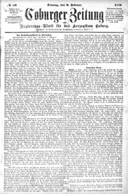 Coburger Zeitung Dienstag 9. Februar 1875