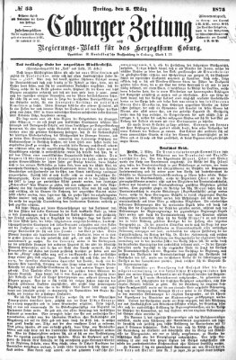 Coburger Zeitung Freitag 5. März 1875