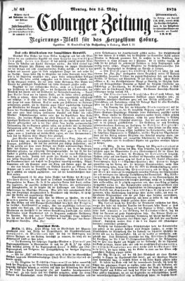 Coburger Zeitung Montag 15. März 1875