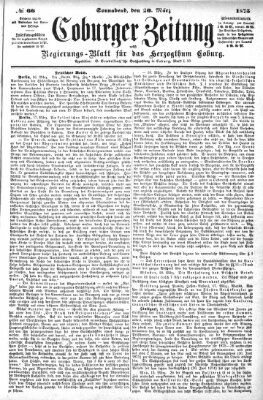 Coburger Zeitung Samstag 20. März 1875