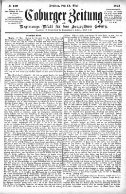 Coburger Zeitung Freitag 14. Mai 1875