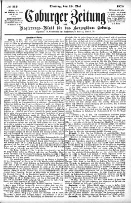 Coburger Zeitung Dienstag 18. Mai 1875