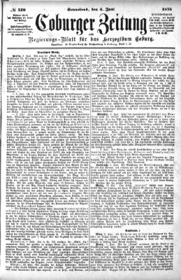 Coburger Zeitung Samstag 5. Juni 1875