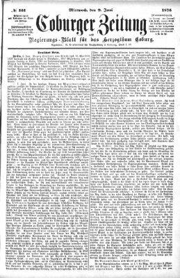 Coburger Zeitung Mittwoch 9. Juni 1875