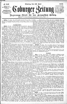 Coburger Zeitung Dienstag 22. Juni 1875