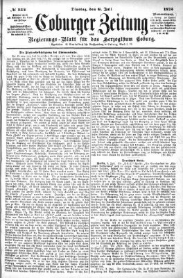 Coburger Zeitung Dienstag 6. Juli 1875