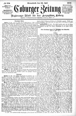 Coburger Zeitung Samstag 24. Juli 1875