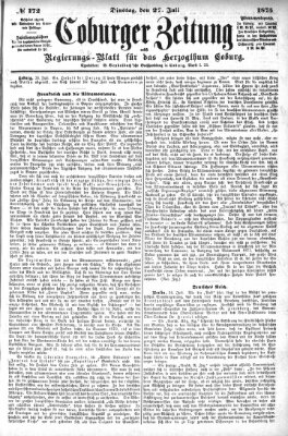 Coburger Zeitung Dienstag 27. Juli 1875