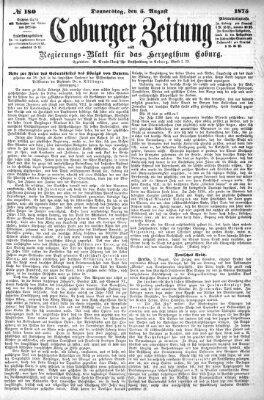 Coburger Zeitung Donnerstag 5. August 1875