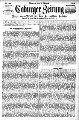 Coburger Zeitung Montag 9. August 1875