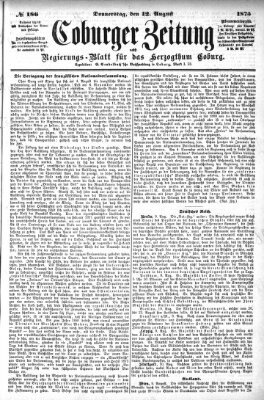 Coburger Zeitung Donnerstag 12. August 1875