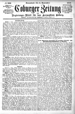 Coburger Zeitung Samstag 4. September 1875