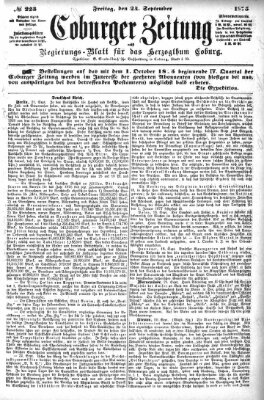 Coburger Zeitung Freitag 24. September 1875