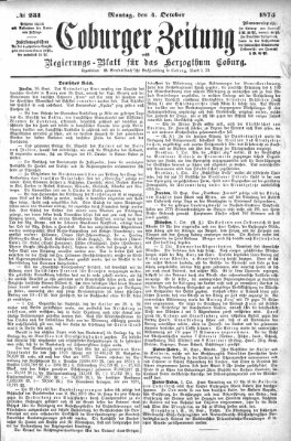 Coburger Zeitung Montag 4. Oktober 1875