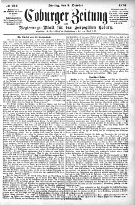 Coburger Zeitung Freitag 8. Oktober 1875