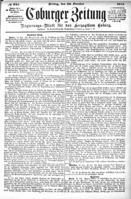 Coburger Zeitung Freitag 29. Oktober 1875