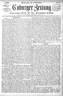 Coburger Zeitung Donnerstag 4. November 1875