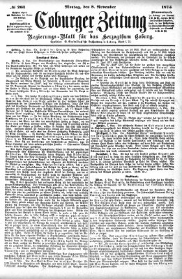 Coburger Zeitung Montag 8. November 1875